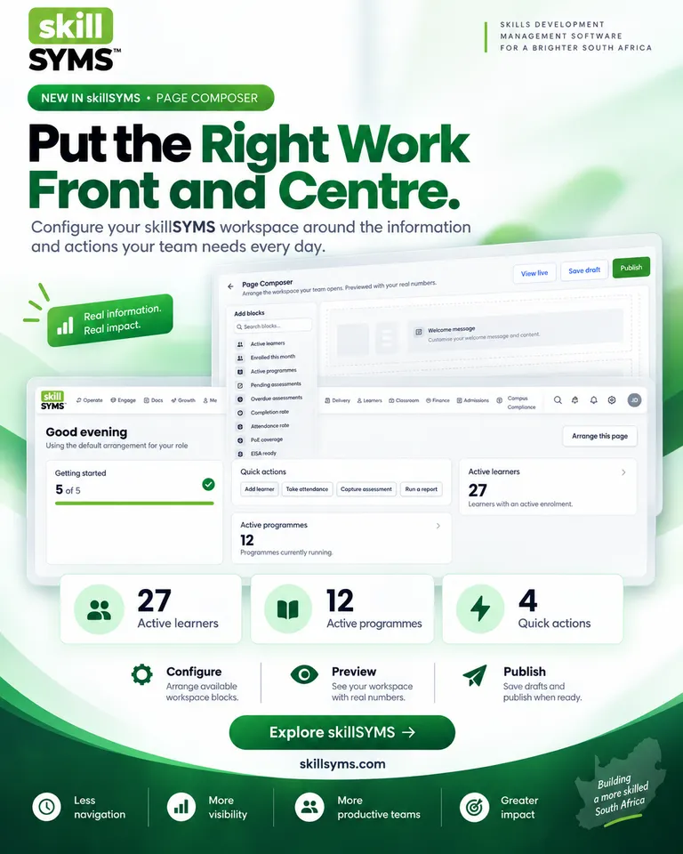 Put the Right Work Front and Centre — skillSYMS Page Composer and My Workspace